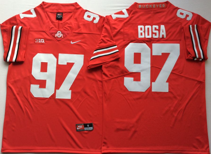 NCAA Men Ohio State Buckeyes Red #97 BOSA